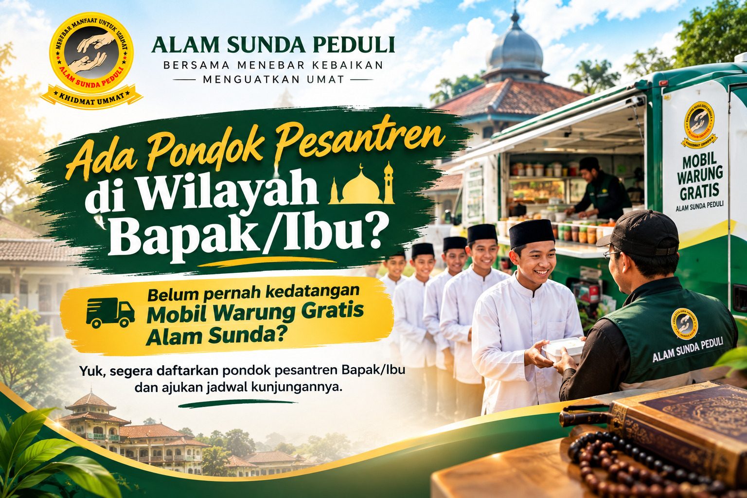 Belum Pernah Kedatangan Mobil Warung Gratis Alam Sunda? Yuk, Daftar dan Jadwalkan Kunjungannya!